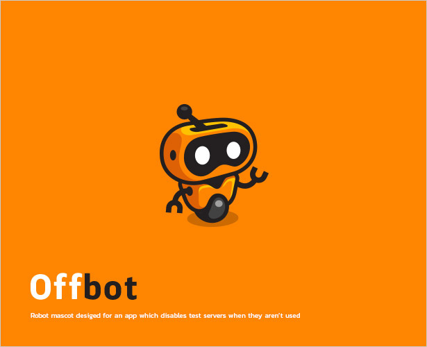 上海logo設(shè)計：28個現(xiàn)代和負(fù)空間標(biāo)志logo設(shè)計-可愛機器人logo