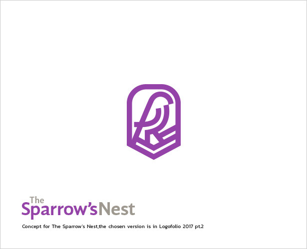 上海logo設(shè)計：28個現(xiàn)代和負(fù)空間標(biāo)志logo設(shè)計-盾牌鳥兒logo