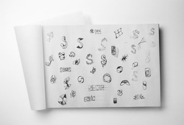 Sonic企業形象logo設計草圖-上海logo設計公司