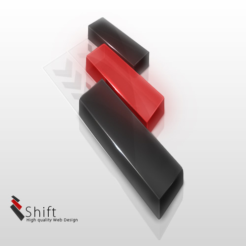 三維3D立體Shift Logo 設計 v.2
