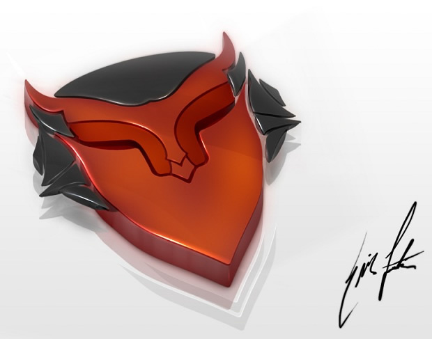 蒙面游戲玩家3D立體logo設計