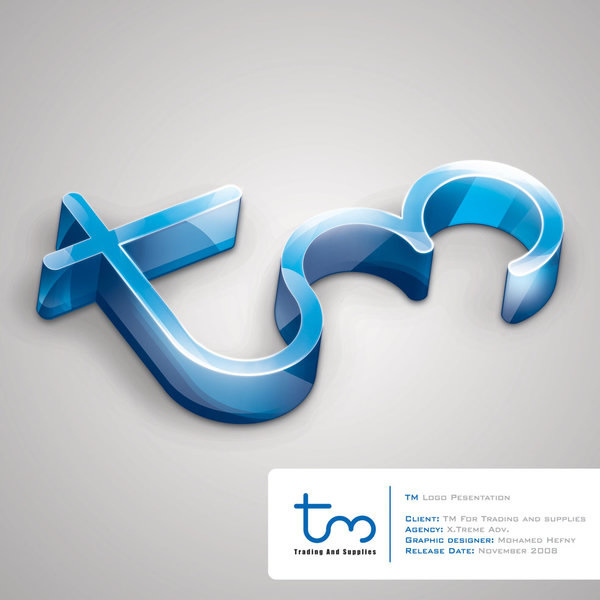 3D立體TM徽標設計