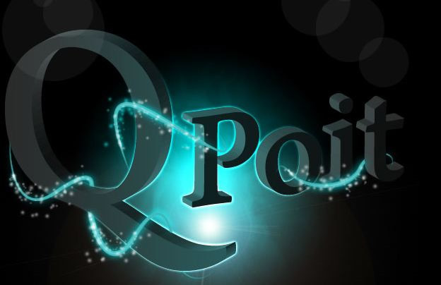 發光和閃耀的光3d logo Tut