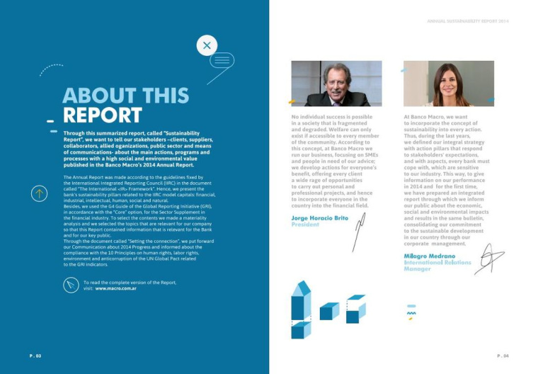 Macro銀行宣傳冊設(shè)計欣賞，時尚扁平插畫風(fēng)格