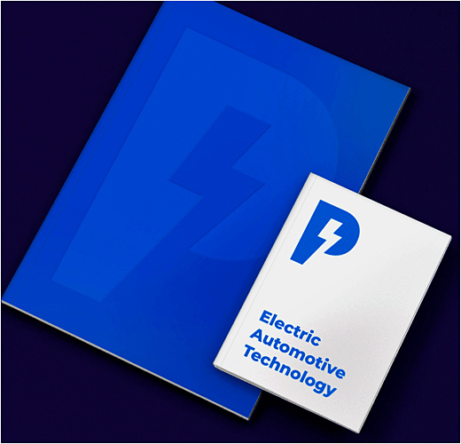 電動汽車技術公司Protean 企業logo設計vi設計，閃電字母P