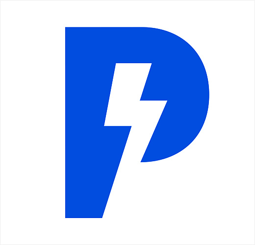 電動汽車技術公司Protean Electric 企業logo設計，閃電字母P