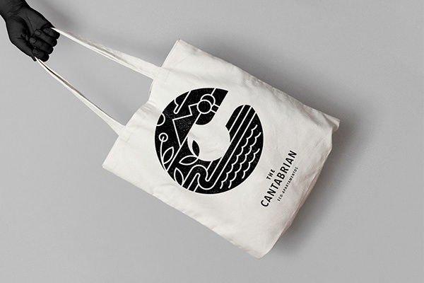 Cantabrian生態公寓酒店簡約圖形線條logo設計vi設計