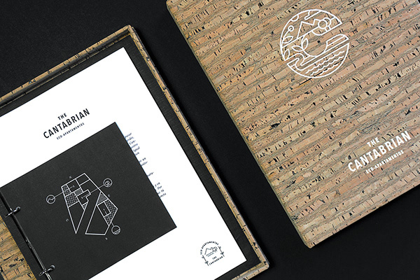 Cantabrian生態公寓酒店簡約圖形線條logo設計vi設計