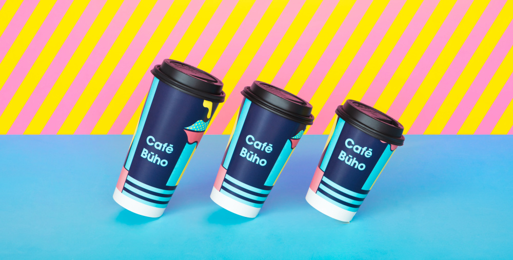 Cafe Buho 咖啡店品牌形象設計包裝設計，城市藝術和街頭漫畫風格