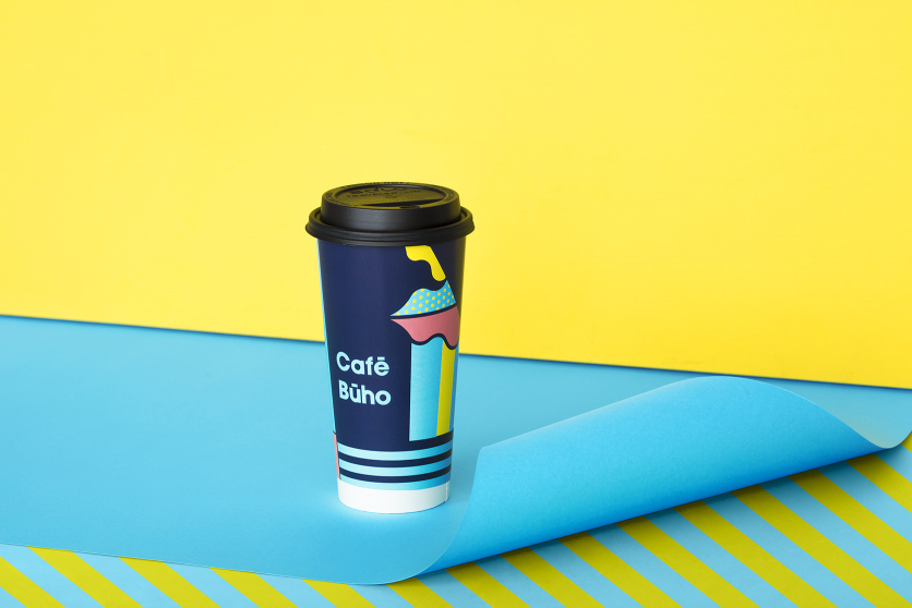 Cafe Buho 咖啡店品牌形象設計包裝設計，城市藝術和街頭漫畫風格