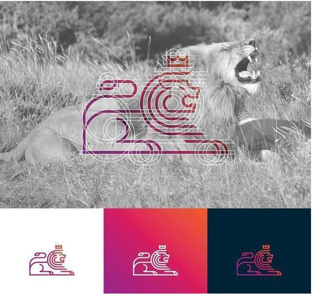 logo設(shè)計(jì)過(guò)程圖示揭示logo設(shè)計(jì)靈感-獅子+皇冠 logo設(shè)計(jì)靈感
