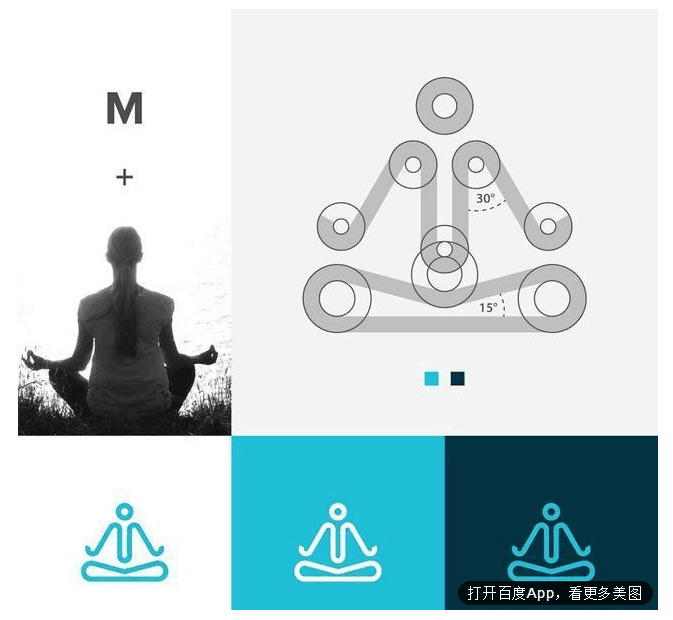 logo設(shè)計(jì)過(guò)程圖示揭示logo設(shè)計(jì)靈感-瑜伽logo.