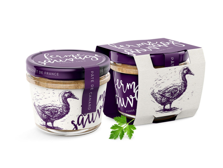 法式Paté肉醬包裝設計，運用生動的鴨子插畫設計