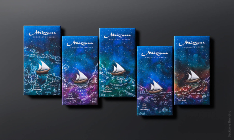 Mirzam巧克力棒包裝設計，以輕盈和獨特的夢幻插圖吸引消費者