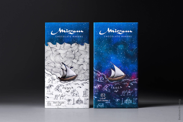 Mirzam巧克力棒包裝設計，以輕盈和獨特的夢幻插圖吸引消費者
