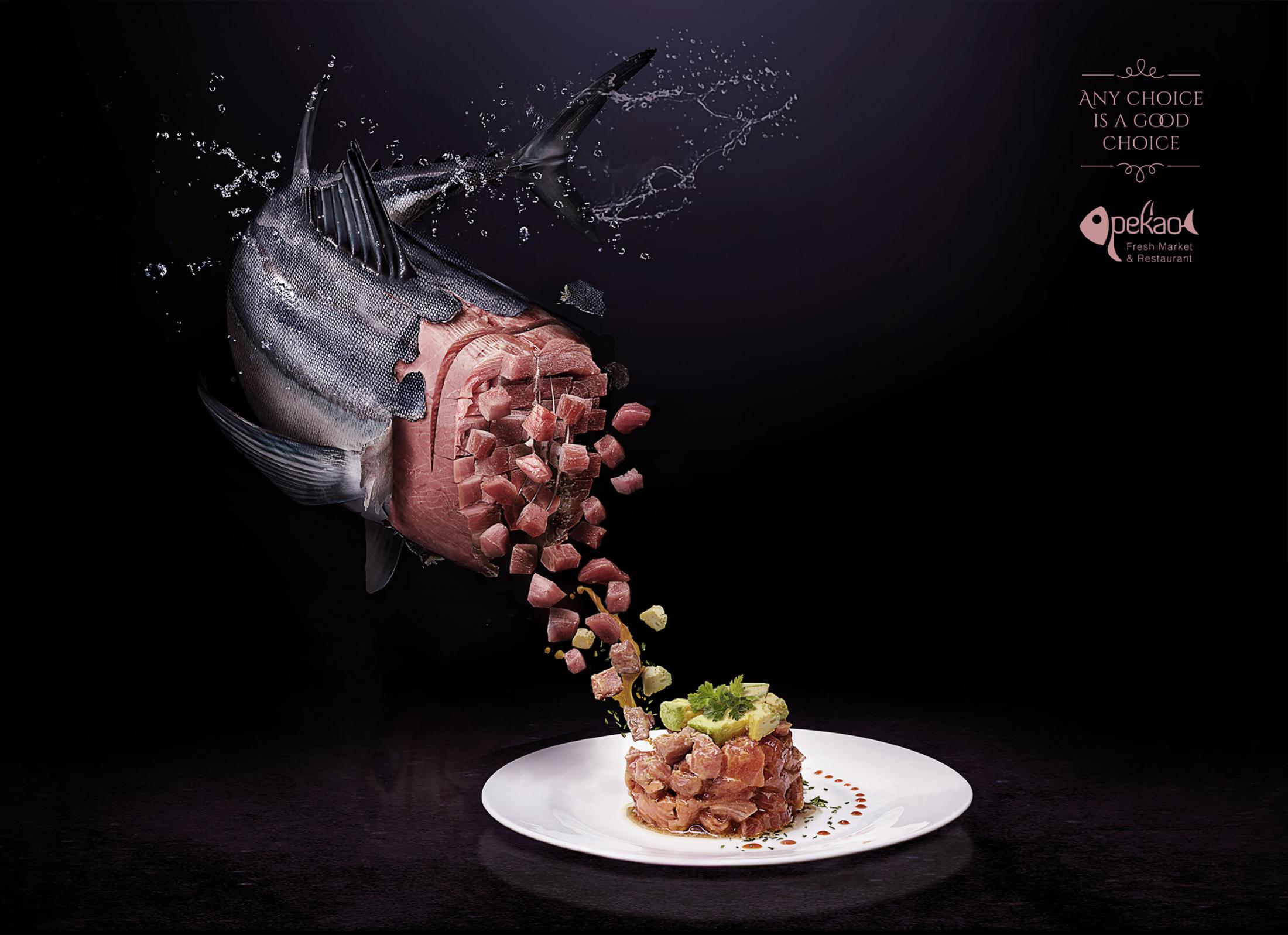 Pekao新鮮魚魚海鮮市場餐廳廣告設計：怎么選都新鮮