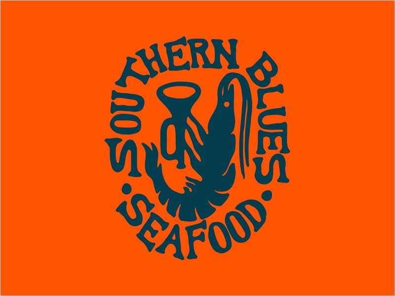  2018年的現代餐廳標志設計-SB海鮮標志設計