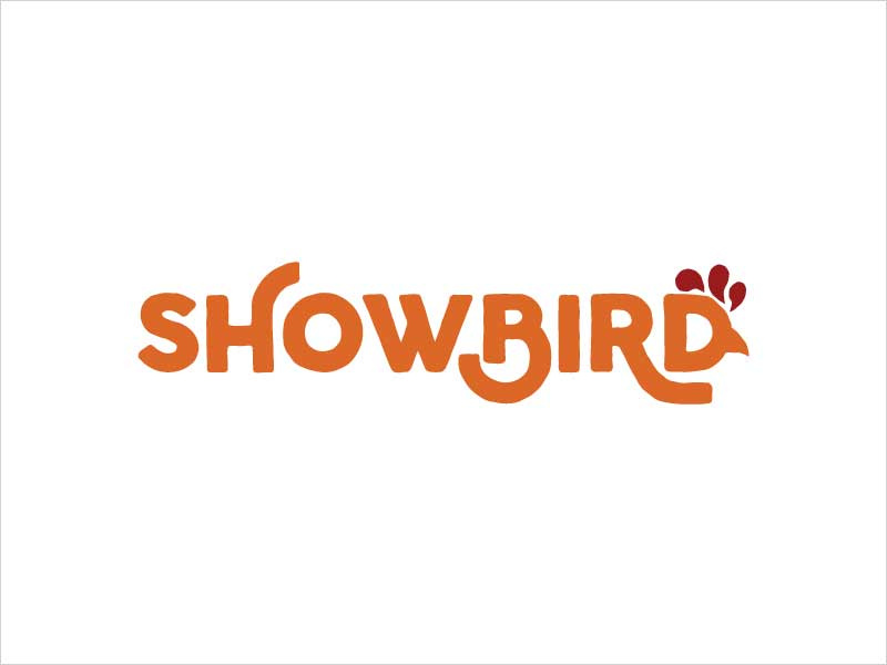  2018年的現代餐廳標志設計-Showbird Logo1