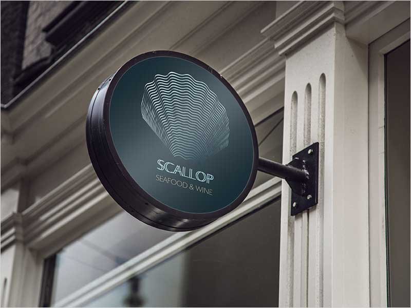  2018年的現代餐廳標志設計-徽標墻標志設計