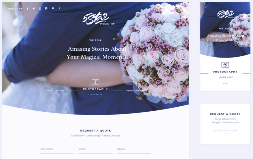 5 Star Productions網站重新設計