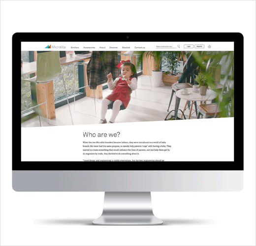 Micralite嬰兒旅行車童車新品牌形象設計-網站設計