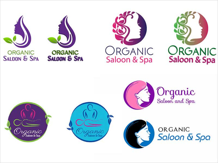 沙龍和水療中心標志1設計