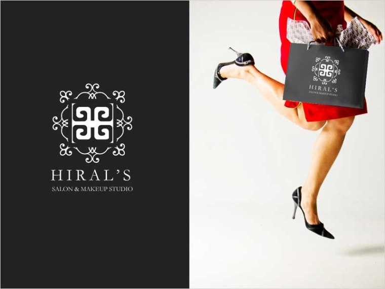 沙龍和MakeUp工作室的品牌標志設計