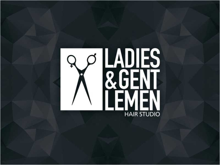 Hair Studio美發沙龍標志設計