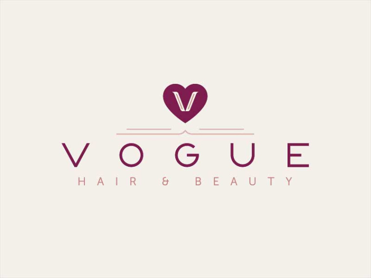 Vogue Hair＆Beauty 美容美發沙龍創意標志設計
