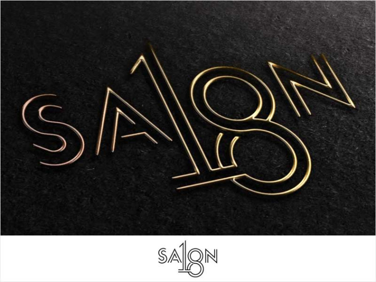 沙龍18標志設計
