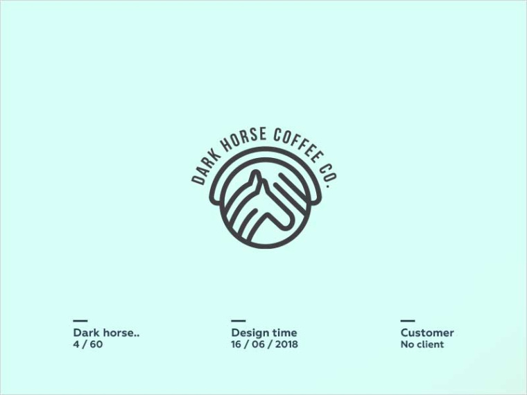  黑馬咖啡有限公司標志設計