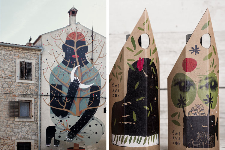 Chiavalon橄欖油包裝設計，設計靈感源自克羅地亞的傳統建筑和當代藝術