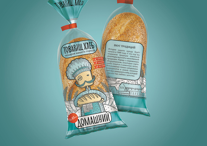 俄羅斯面包包裝設計“面包同志插畫篇”-上海包裝設計公司欣賞