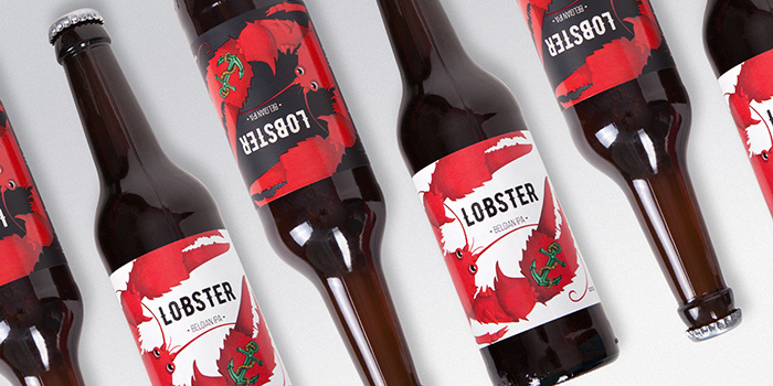 新人類啤酒包裝標簽設計“龍蝦”插畫篇-上海包裝設計公司