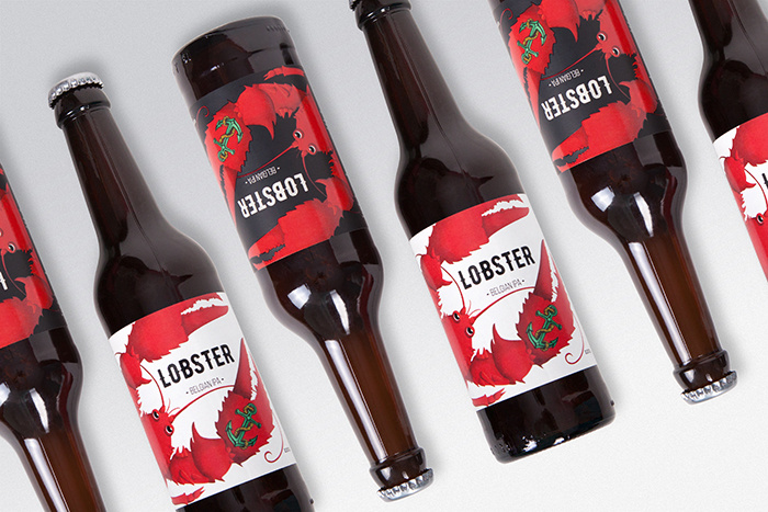 新人類啤酒包裝標(biāo)簽設(shè)計(jì)“龍蝦”插畫篇-上海包裝設(shè)計(jì)公司