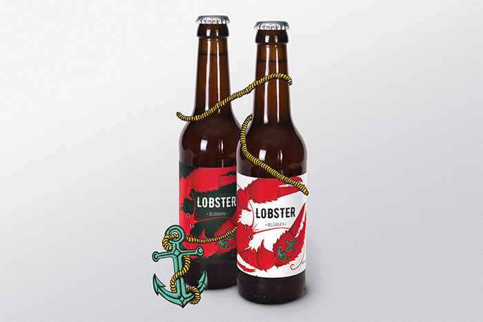 新人類啤酒包裝標(biāo)簽設(shè)計(jì)“龍蝦”插畫篇-上海包裝設(shè)計(jì)公司