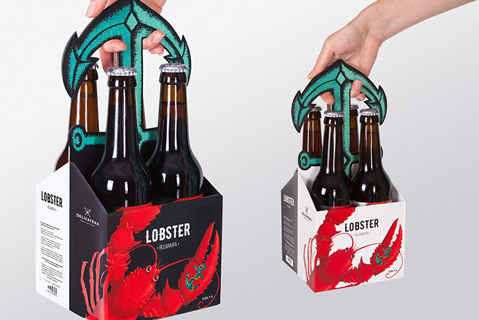 新人類啤酒包裝標(biāo)簽設(shè)計(jì)“龍蝦”插畫篇-上海包裝設(shè)計(jì)公司