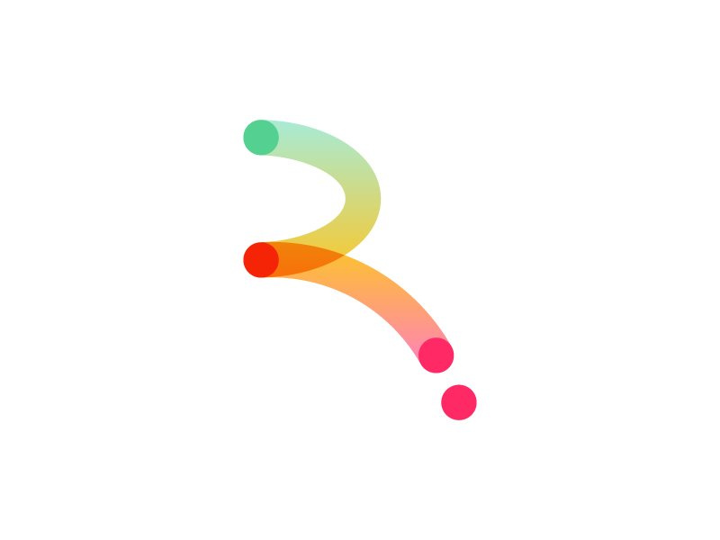 完美配色和創意造型的logo設計-反彈標記