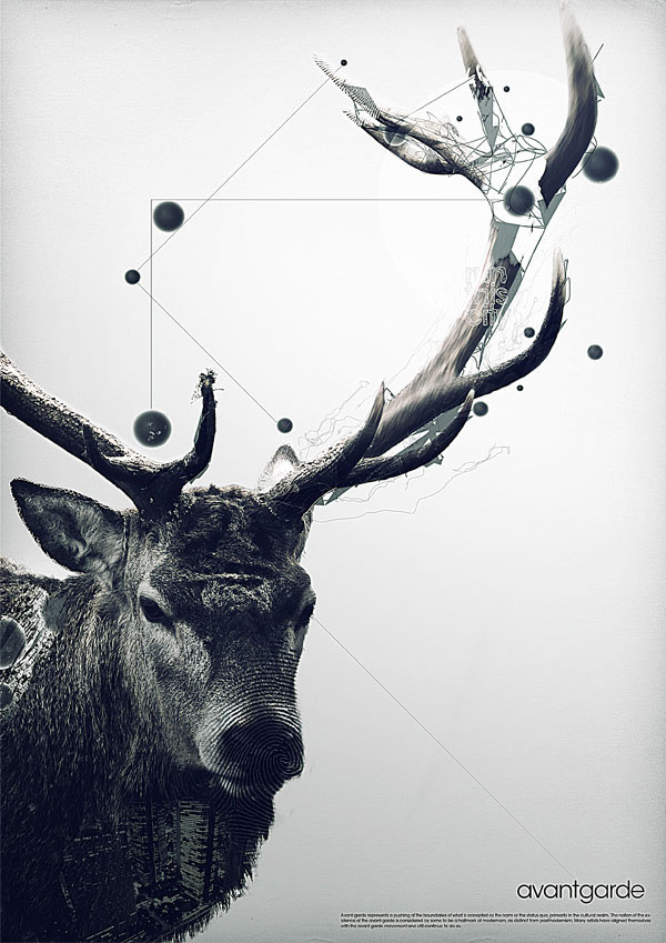 另類前衛(wèi)藝術(shù)風(fēng)格創(chuàng)意海報(bào)設(shè)計(jì)靈感-時(shí)尚前衛(wèi)藝術(shù)型-動(dòng)物篇