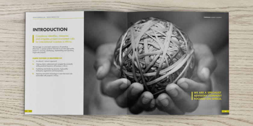 Complexas非洲生態環境監測公司宣傳冊設計