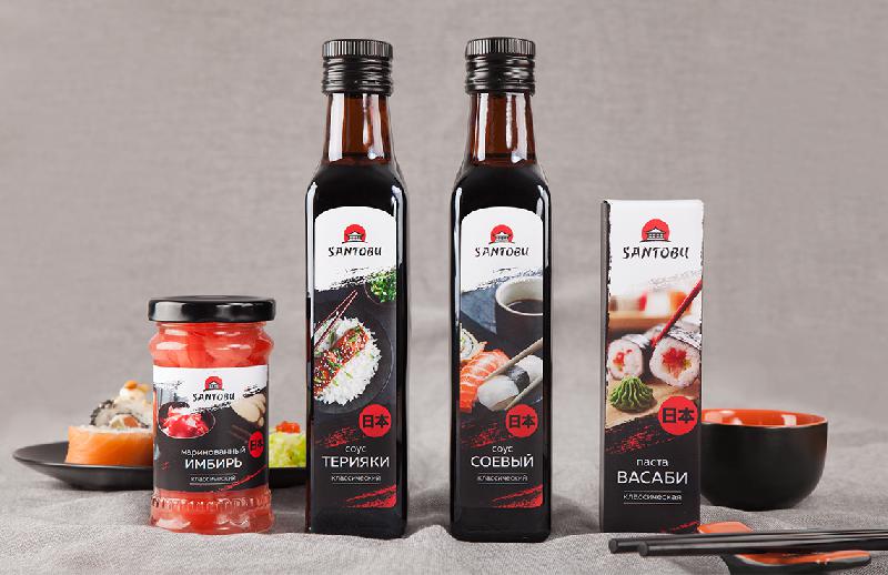 Santobu日本料理調料品包裝設計，展現日本烹飪藝術