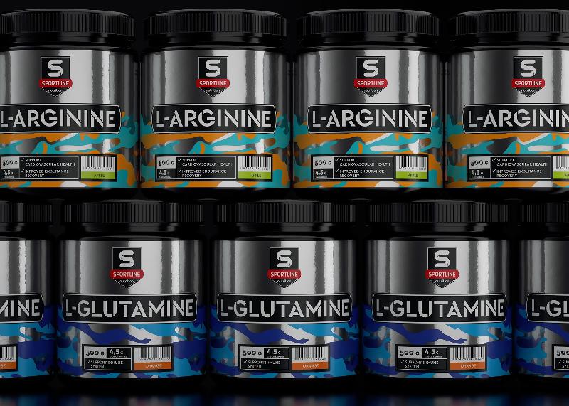 Sportline運動營養補充劑包裝設計，金屬風+多彩色，展現運動活力