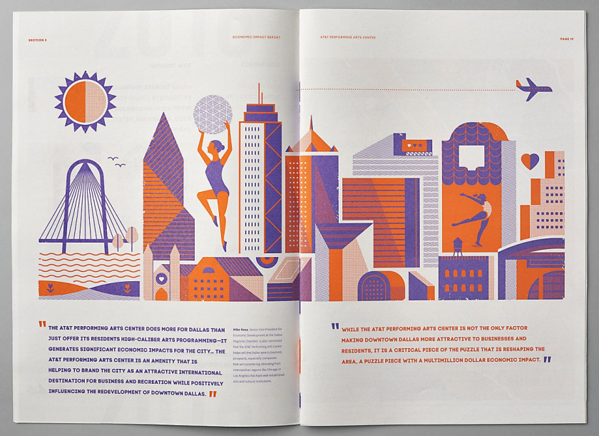 AT＆T表演藝術中心年度報告宣傳畫冊設計