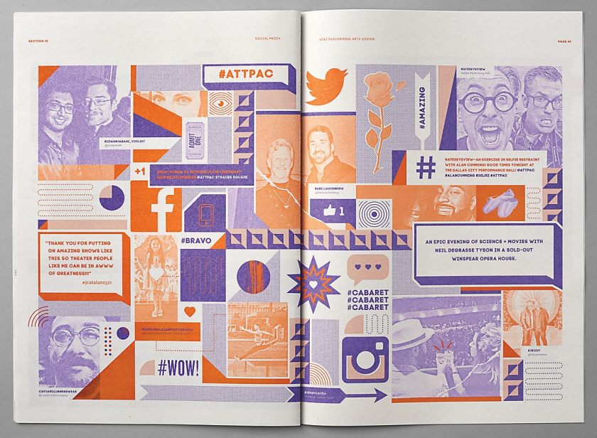 AT＆T表演藝術中心年度報告宣傳畫冊設計