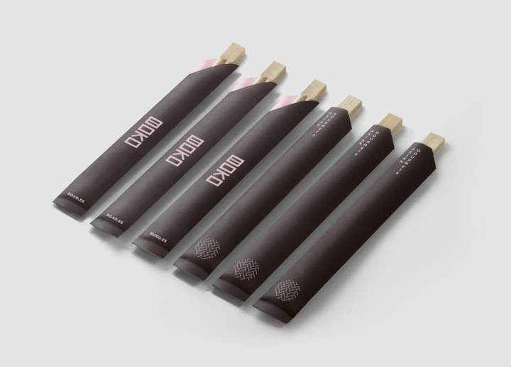 外賣送餐品牌Boko品牌vi設(shè)計(jì)，幾何線條排列組合設(shè)計(jì)