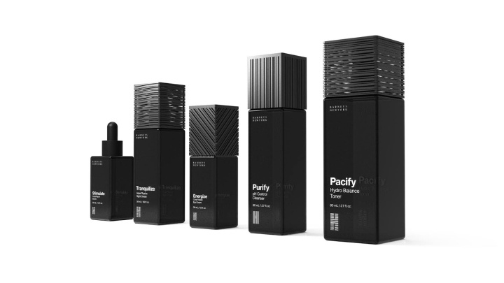 黑酷風(fēng)格男性護(hù)膚品化妝品包裝設(shè)計(jì)，設(shè)計(jì)靈感來(lái)自海洋和水