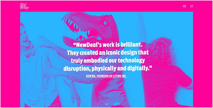 明亮而又安靜的強大效果-雙色調網頁設計-上海網站設計公司教程