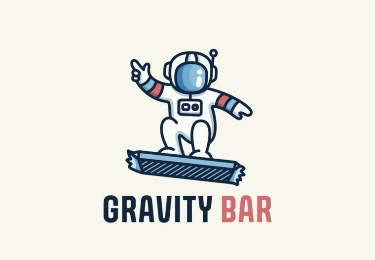 這位俏皮的宇航員logo有著豐富的個性