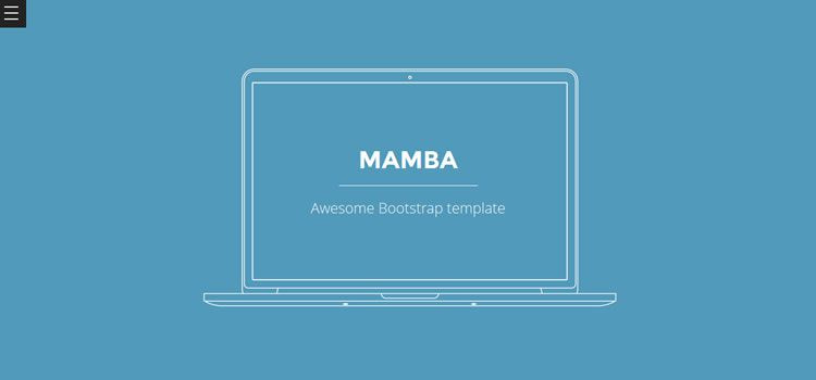 Mamba單頁bootstrap html css響應(yīng)模板網(wǎng)頁設(shè)計(jì)免費(fèi)