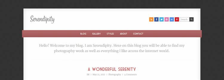 Serendipity免費(fèi)響應(yīng)單列博客模板html5
